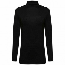 WOMENS LADIES POLO NECK ROLL NECK TURTLE NECK JUMPER PLAIN TOP LONG SLEEVE 8-26